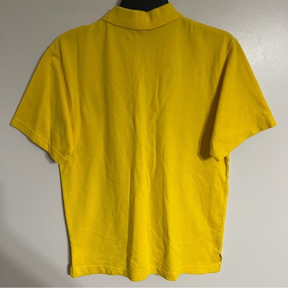 Men’s South Pole Short Sleeve Polo Shirt Embroidered Logo Size Medium Yellow - Picture 10 of 10